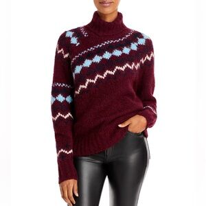 Derek Lam 10 Crosby Grammer Fair Isle Turtleneck Sweater